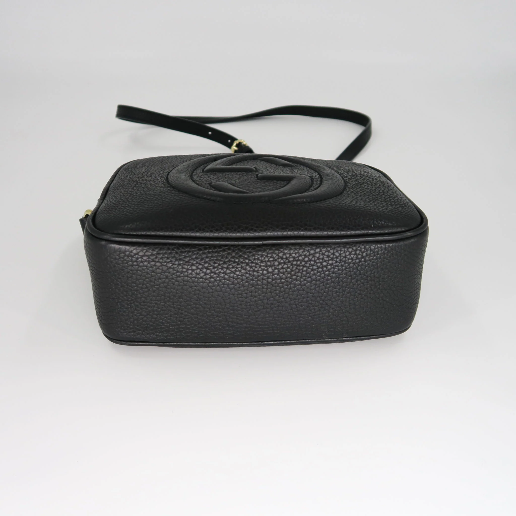 Soho small leather disco bag in black - Image 4