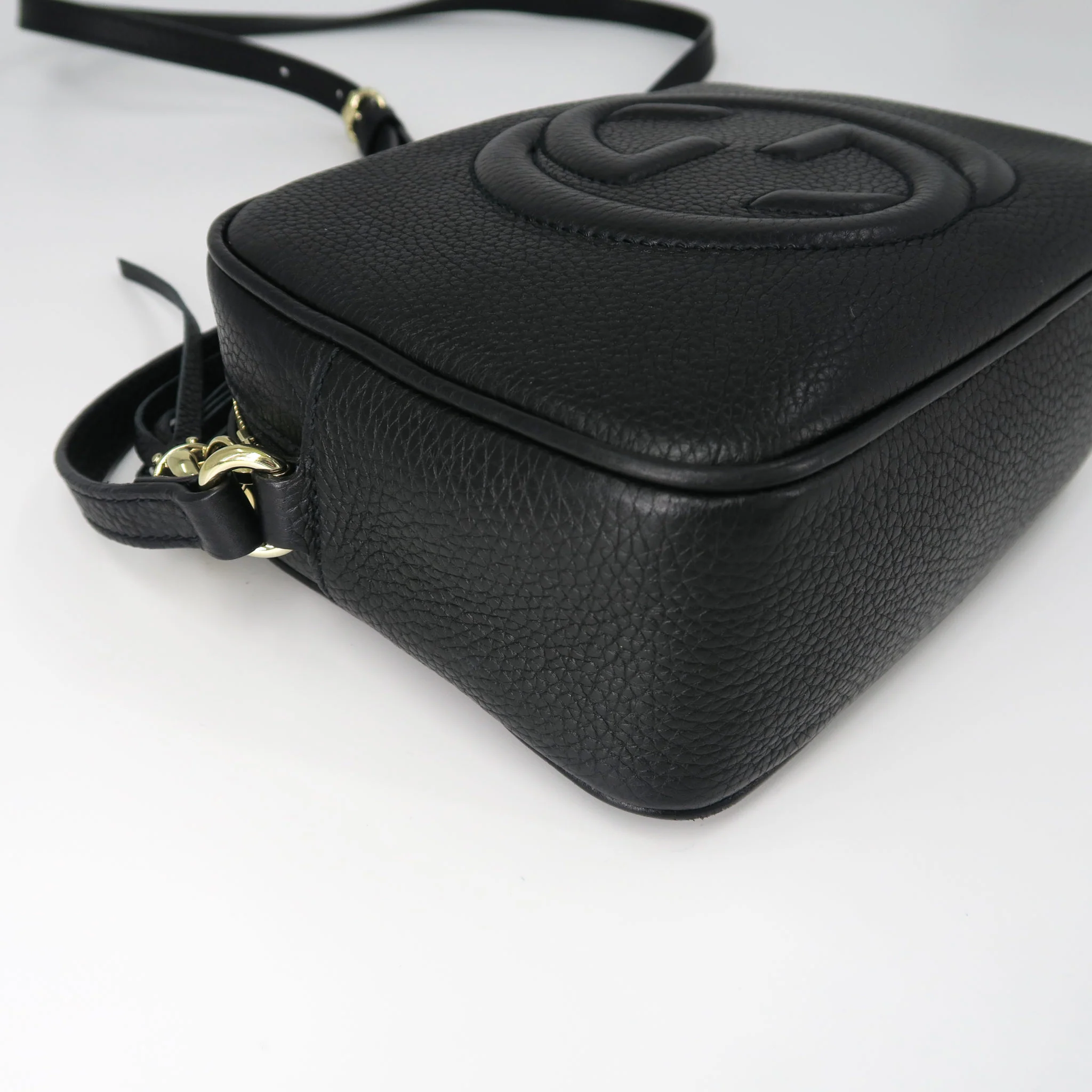 Soho small leather disco bag in black - Image 5