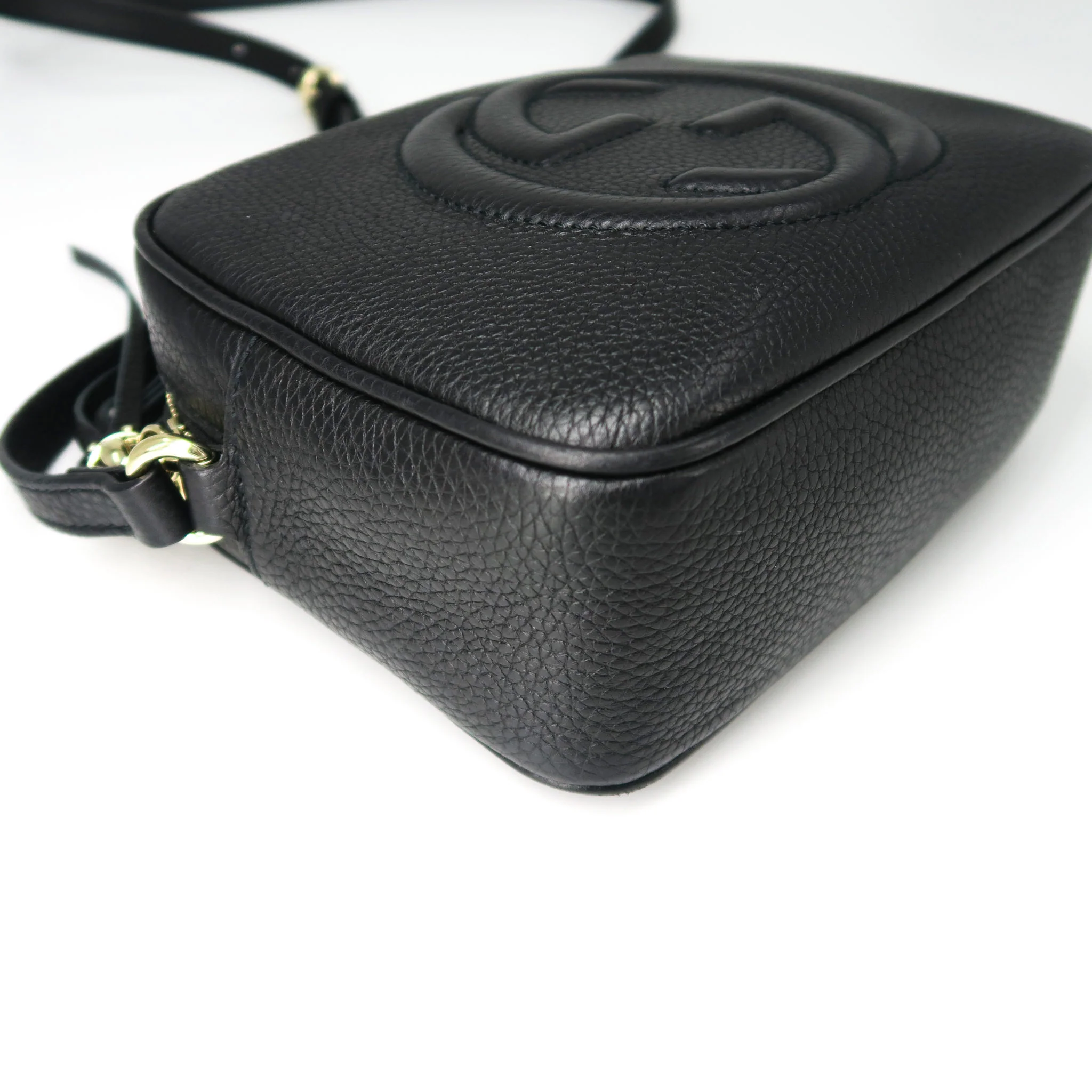 Soho small leather disco bag in black - Image 6