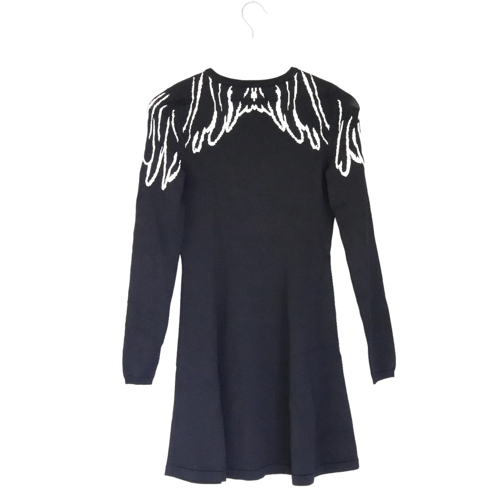 Jacquard Wings Flared Dress XS - Image 4