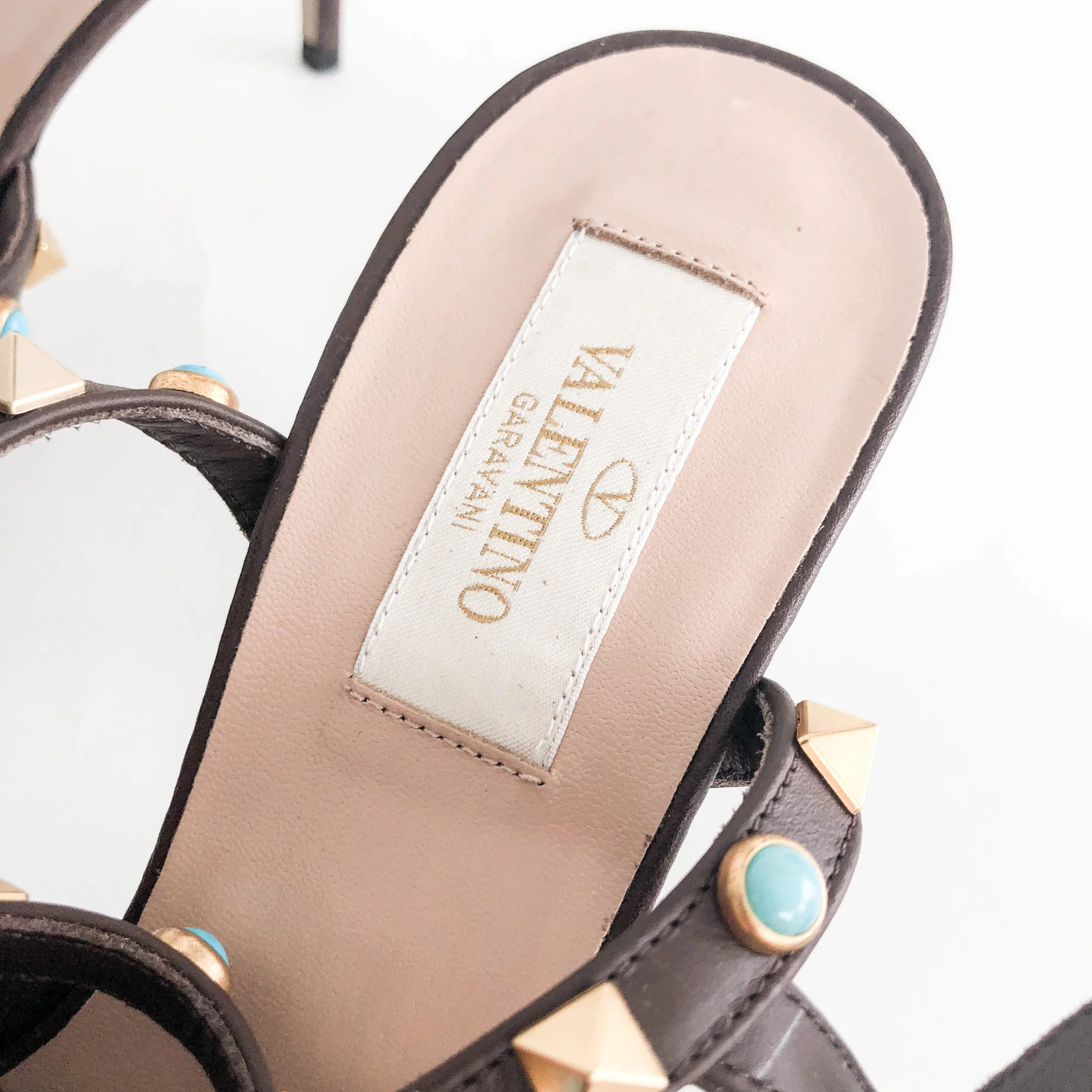 Rockstuds 65 Heels Brown with Turquoise Stones - Image 4