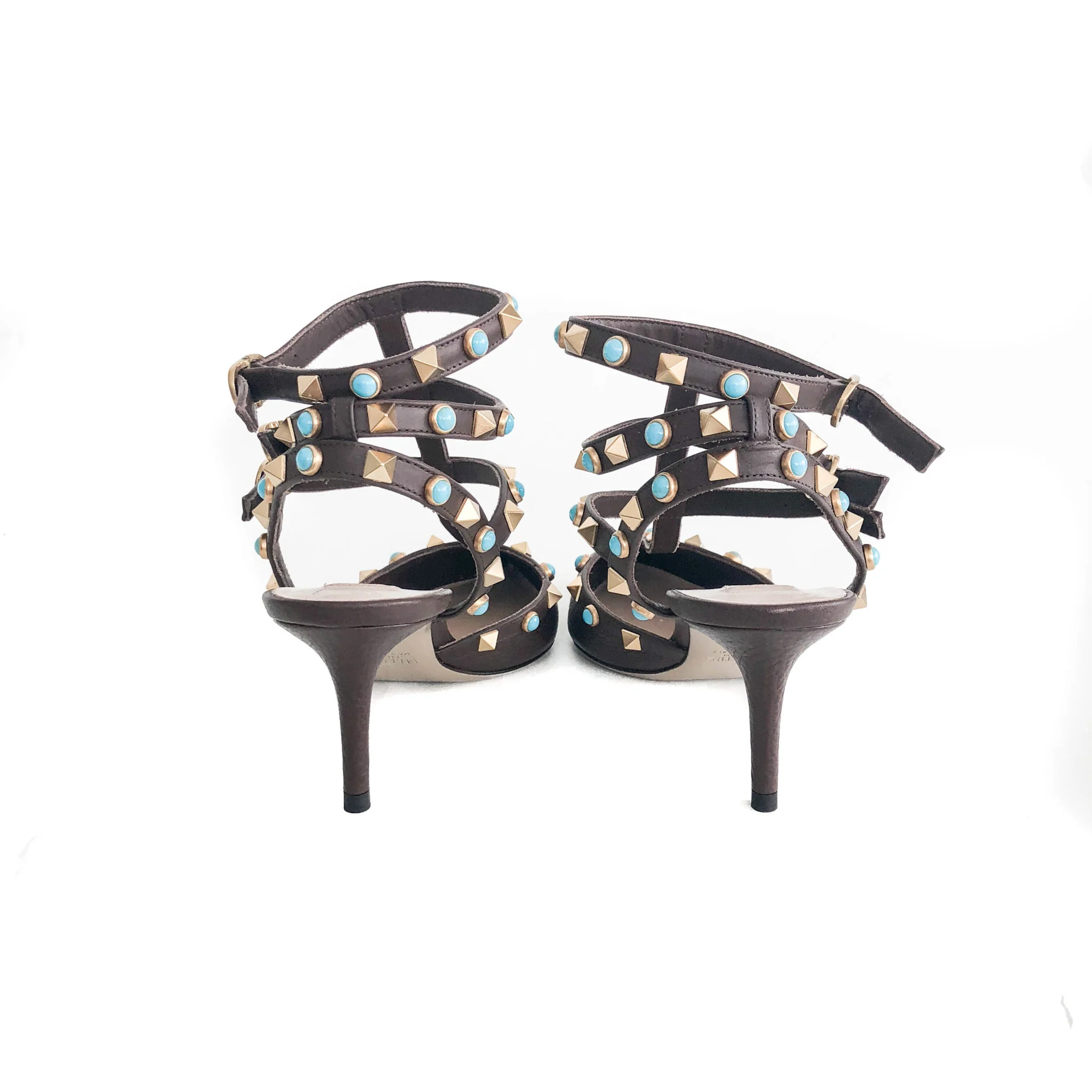Rockstuds 65 Heels Brown with Turquoise Stones - Image 5