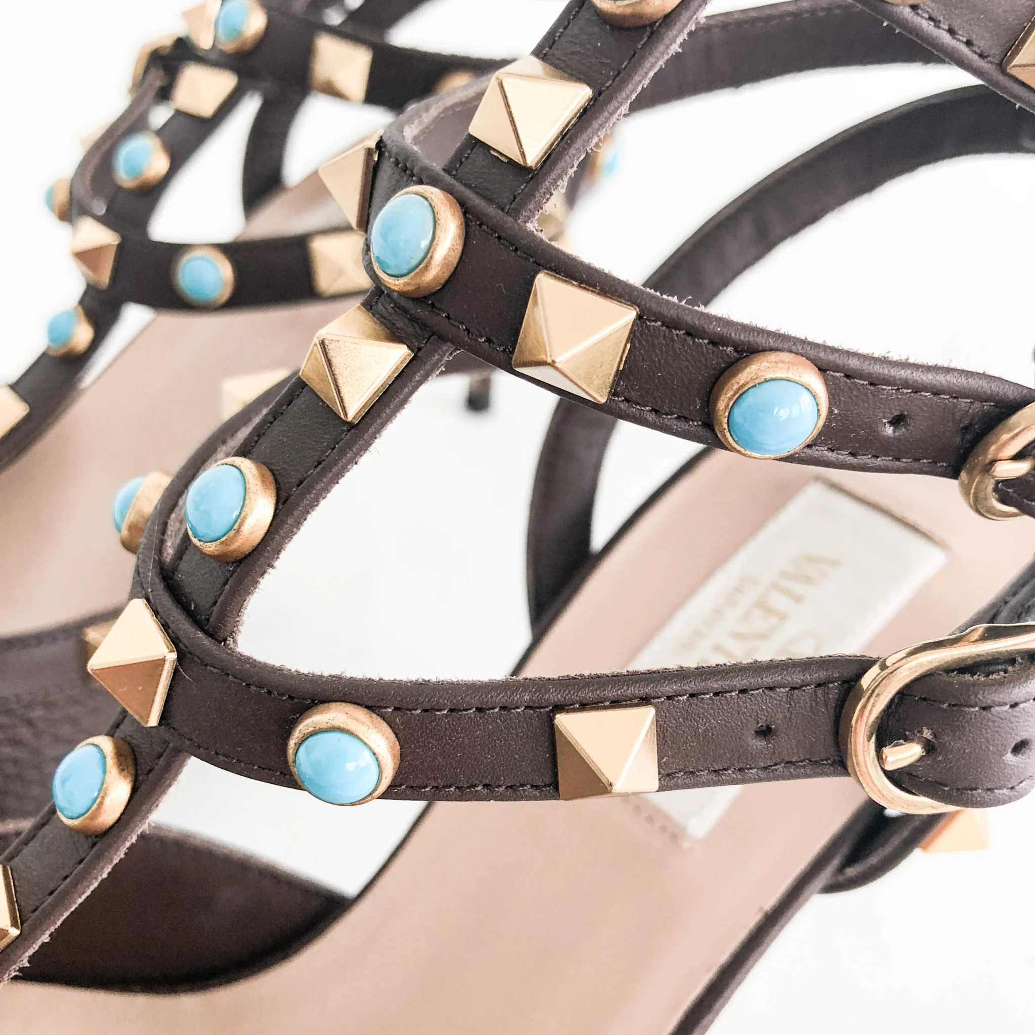 Rockstuds 65 Heels Brown with Turquoise Stones - Image 7