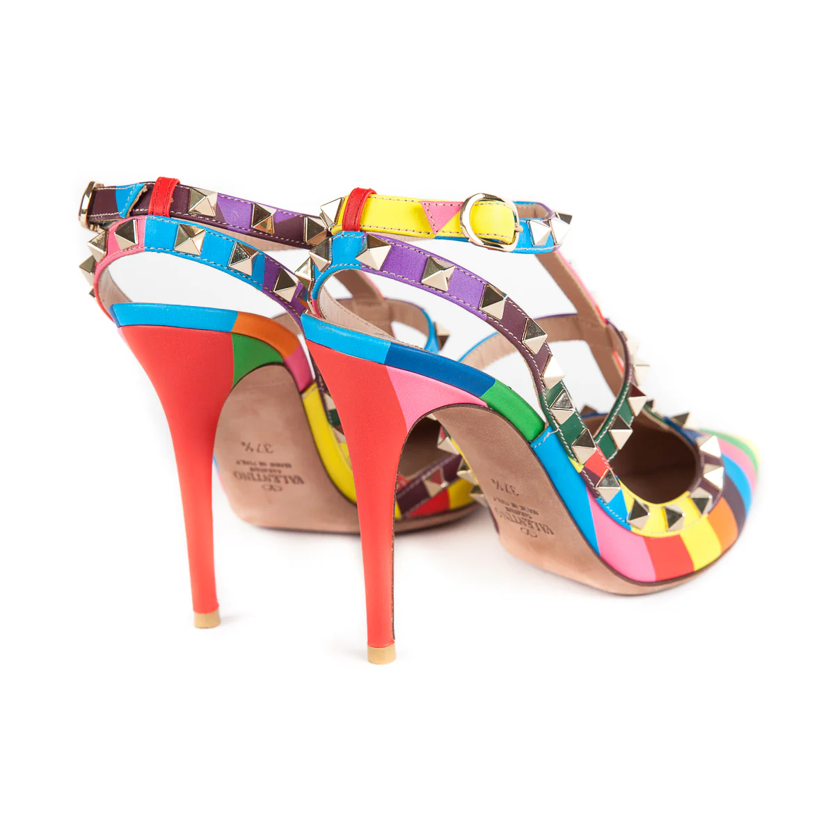 Rockstud Harlequin 100 Heels Multicolour - Image 4