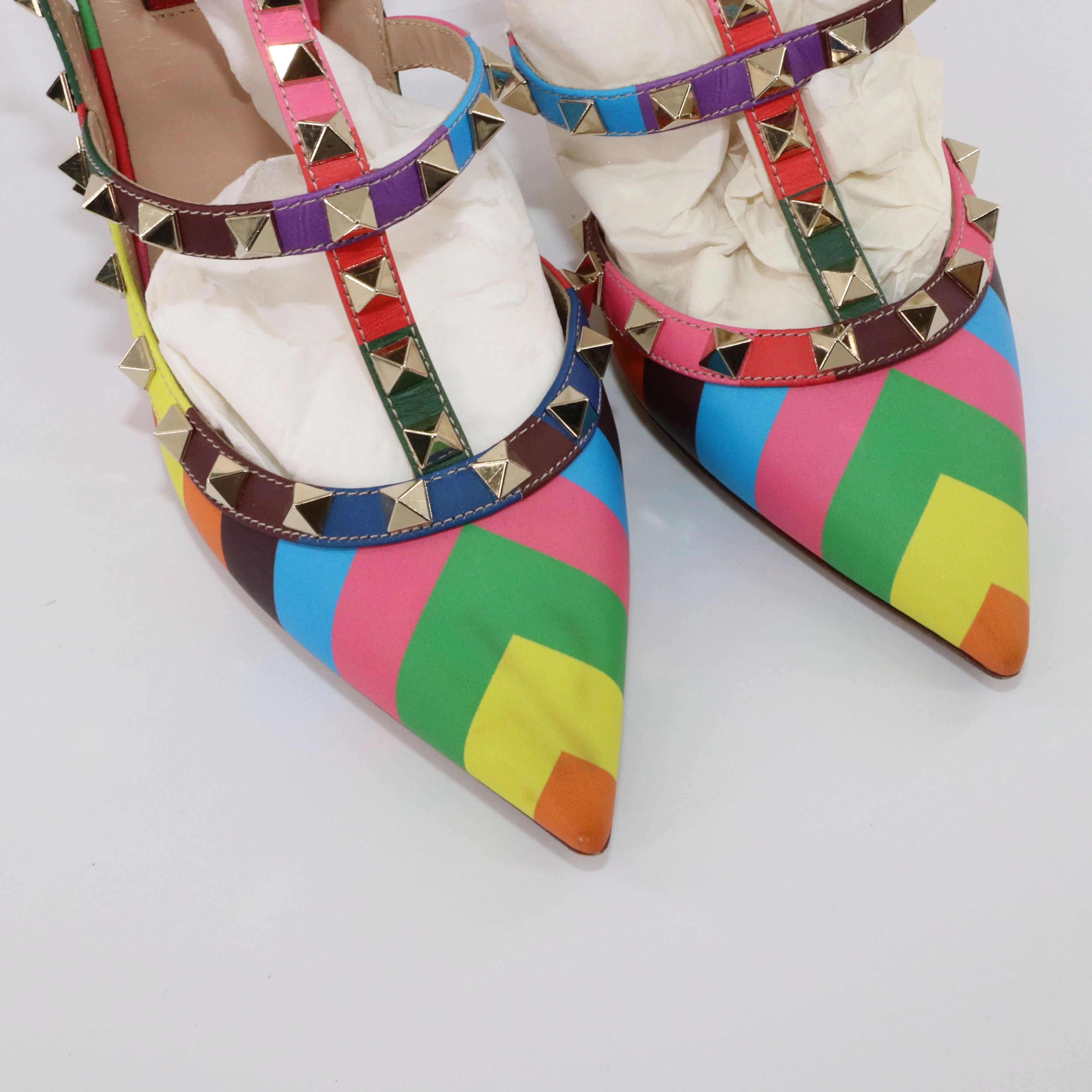 Rockstud Harlequin 100 Heels Multicolour - Image 7