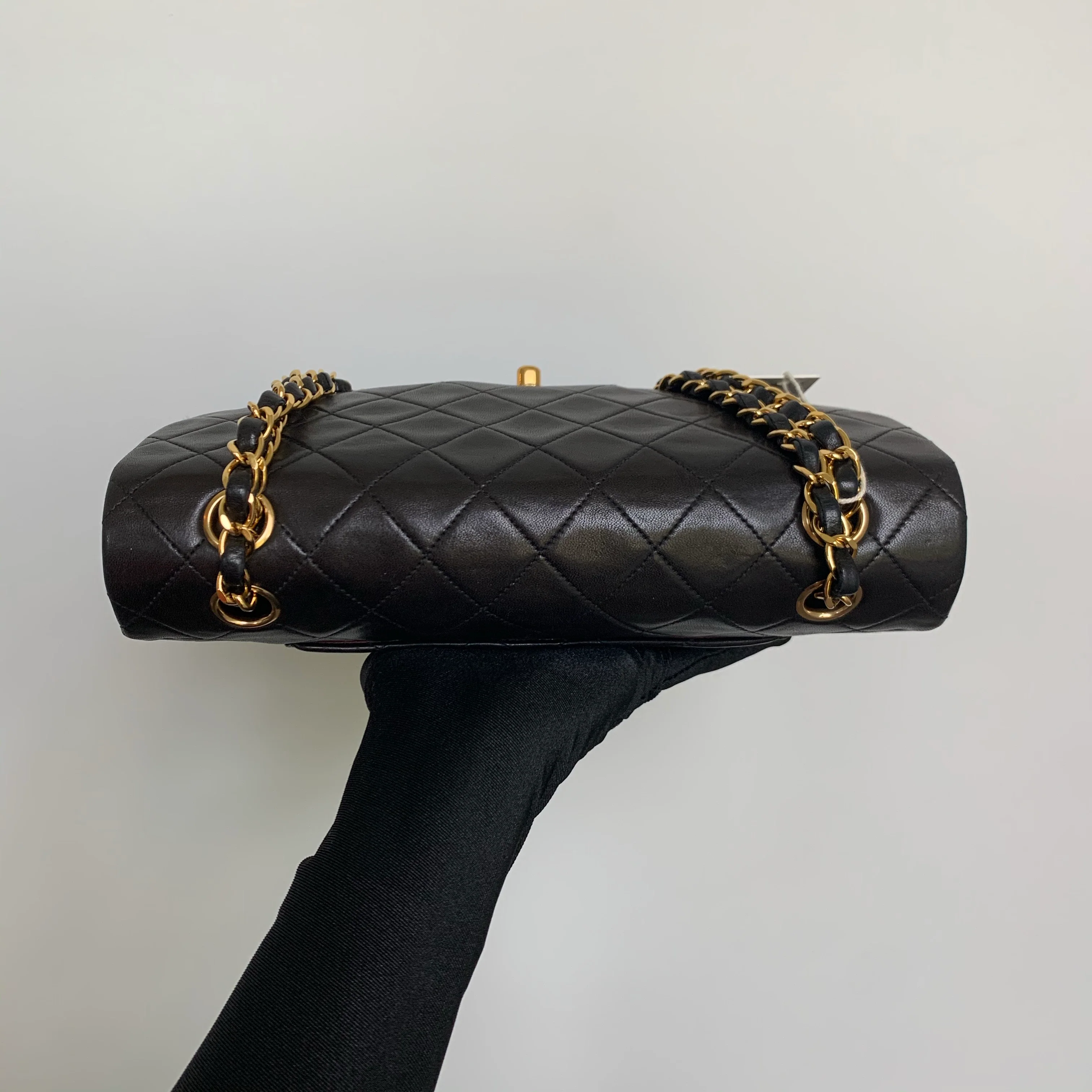 Vintage Classic ML Double Flap Lambskin in Dark Brown and 24K GHW - Image 3